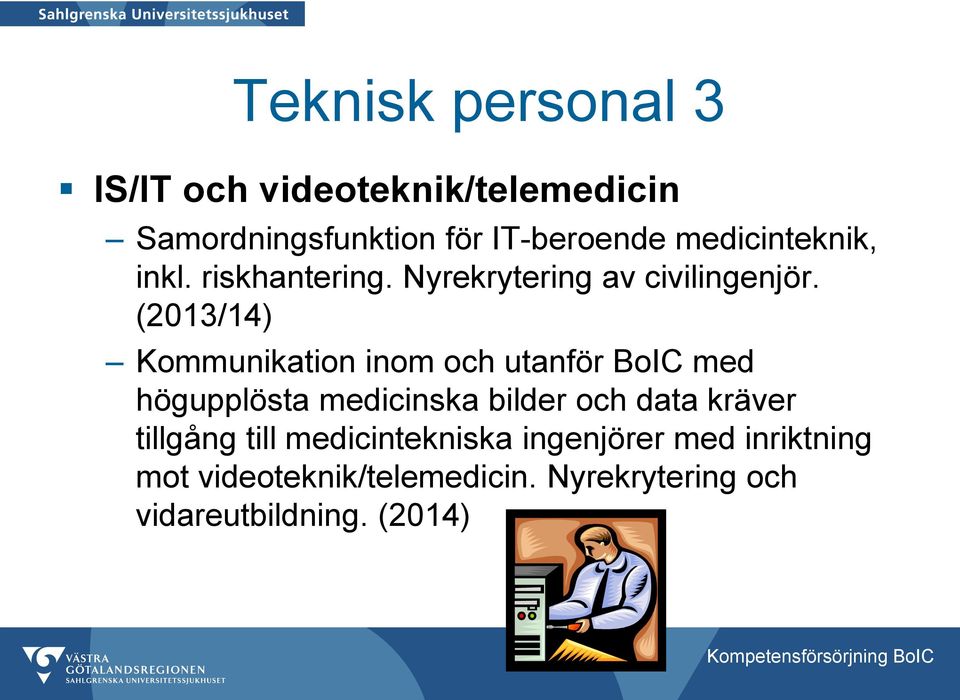 (2013/14) Kommunikation inom och utanför BoIC med högupplösta medicinska bilder och data kräver