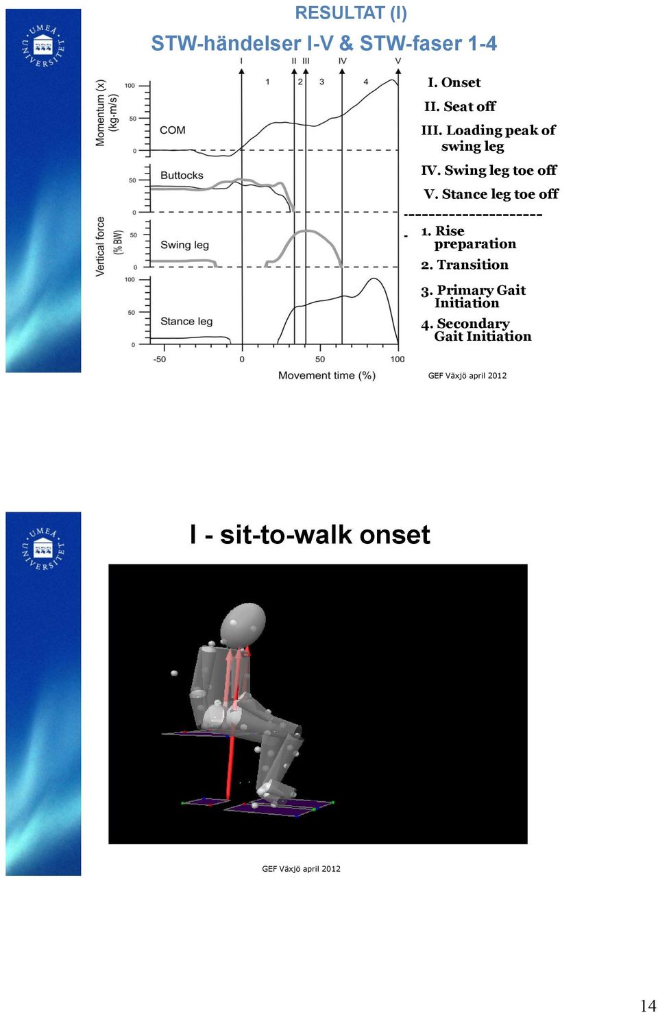 Stance leg toe off --------------------- - 1. Rise preparation 2.