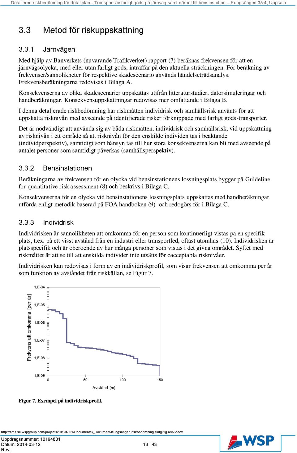 Konsekvenserna av olika skadescenarier uppskattas utifrån litteraturstudier, datorsimuleringar och handberäkningar. Konsekvensuppskattningar redovisas mer omfattande i Bilaga B.