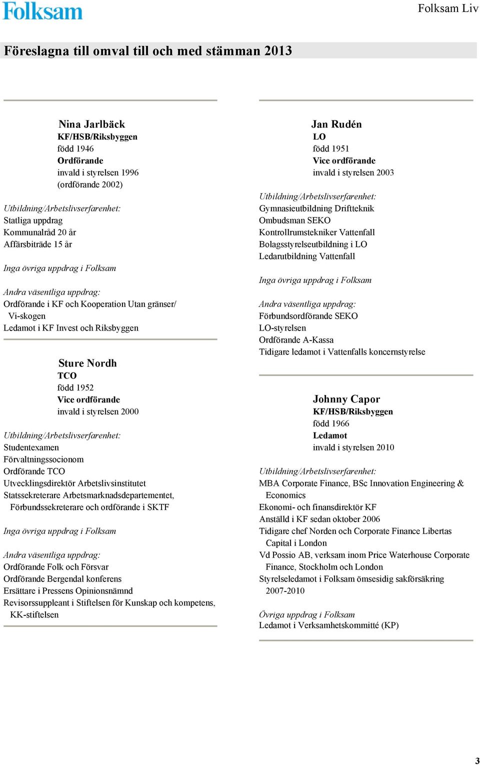 Arbetslivsinstitutet Statssekreterare Arbetsmarknadsdepartementet, Förbundssekreterare och ordförande i SKTF Ordförande Folk och Försvar Ordförande Bergendal konferens Ersättare i Pressens