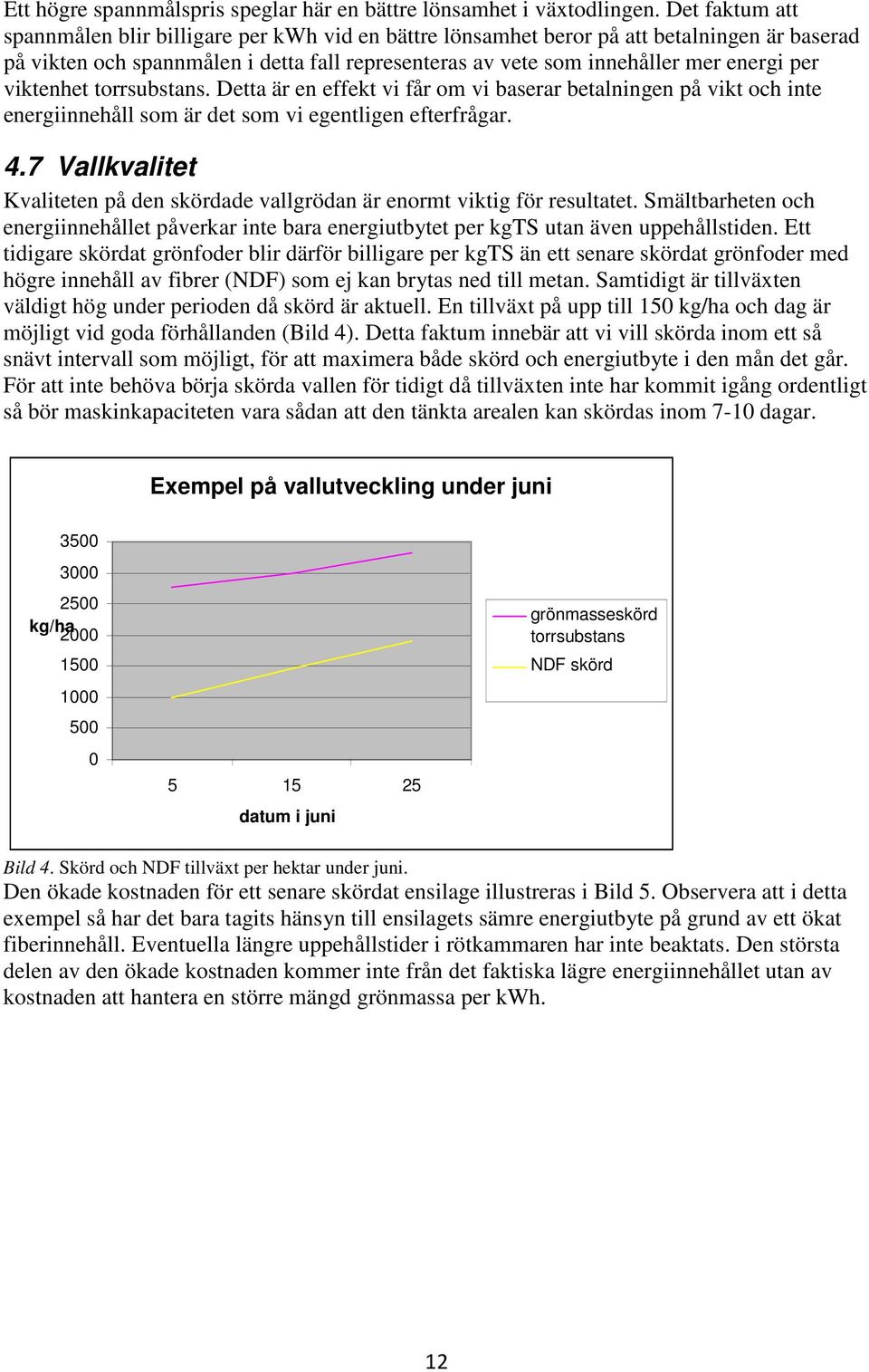 viktenhet torrsubstans. Detta är en effekt vi får om vi baserar betalningen på vikt och inte energiinnehåll som är det som vi egentligen efterfrågar. 4.