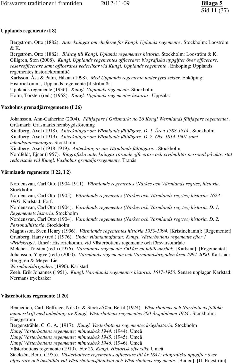 Upplands regementes officerare: biografiska uppgifter över officerare, reservofficerare samt officerares vederlikar vid Kungl. Upplands regemente.