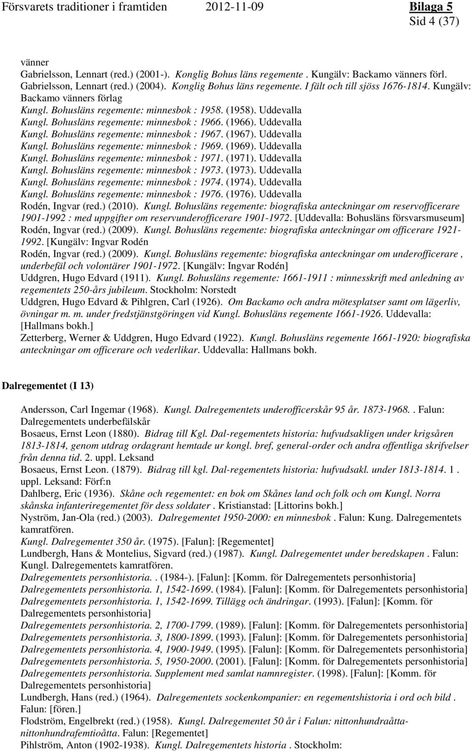 (1967). Uddevalla Kungl. Bohusläns regemente: minnesbok : 1969. (1969). Uddevalla Kungl. Bohusläns regemente: minnesbok : 1971. (1971). Uddevalla Kungl. Bohusläns regemente: minnesbok : 1973. (1973).