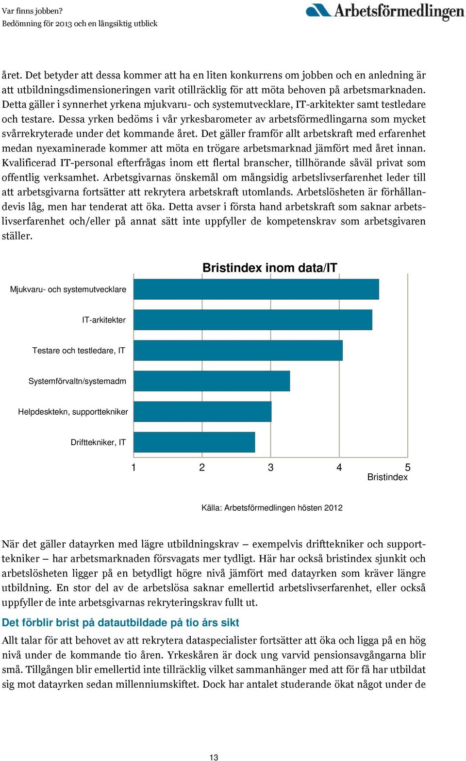 Dessa yrken bedöms i vår yrkesbarometer av arbetsförmedlingarna som mycket svårrekryterade under det kommande året.