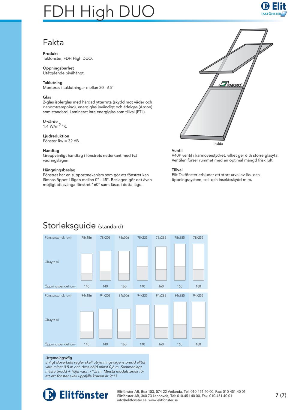 Fönsterstorlek (cm) 78x186 78x206 78x206 78x235 78x235 78x255 78x255 yta m 2 Öppningsbar del (cm) 140 140 160 140 160 160 180 Fönsterstorlek (cm) 94x186 94x206 94x206 94x235 94x235