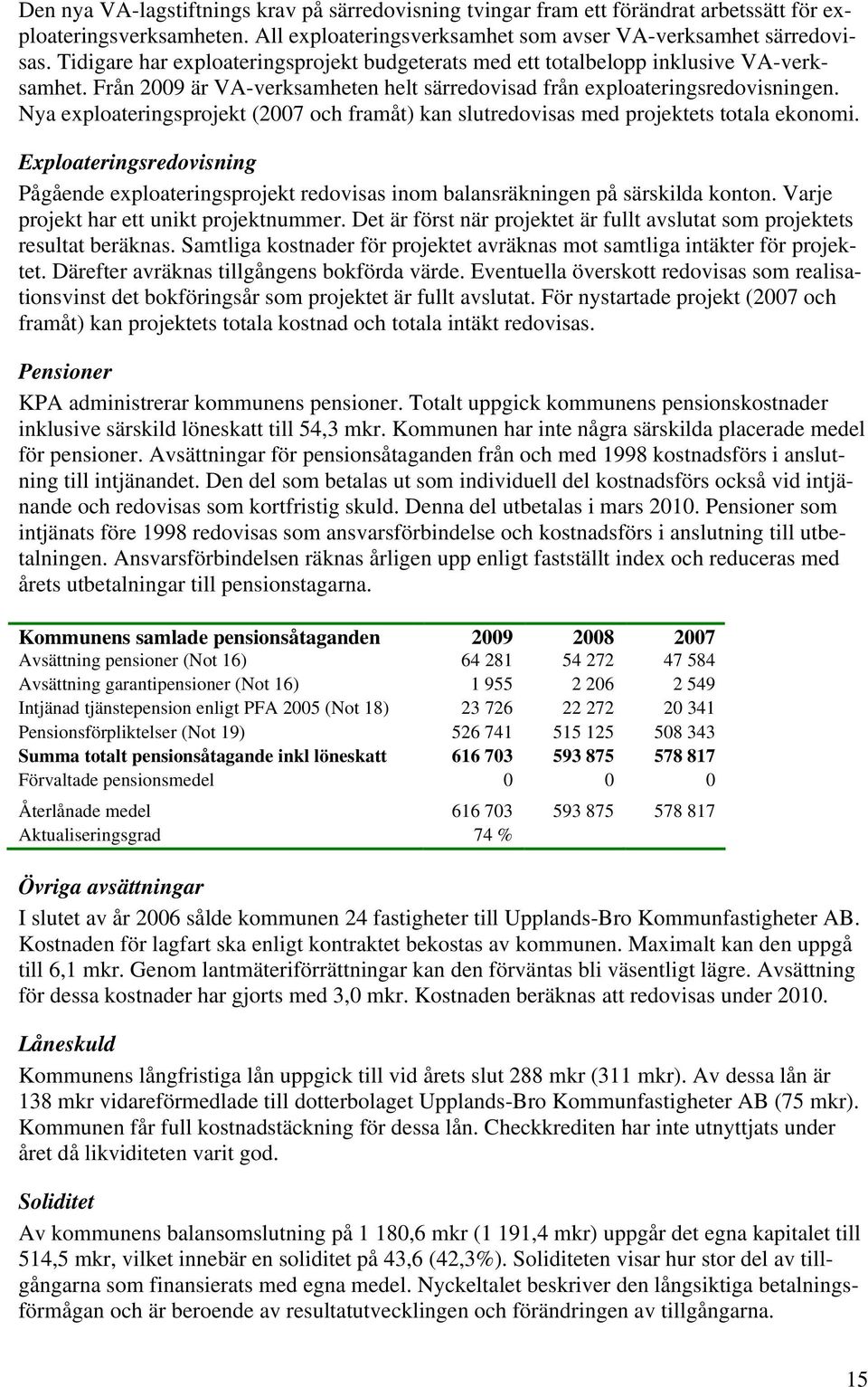 Nya exploateringsprojekt (2007 och framåt) kan slutredovisas med projektets totala ekonomi. Exploateringsredovisning Pågående exploateringsprojekt redovisas inom balansräkningen på särskilda konton.