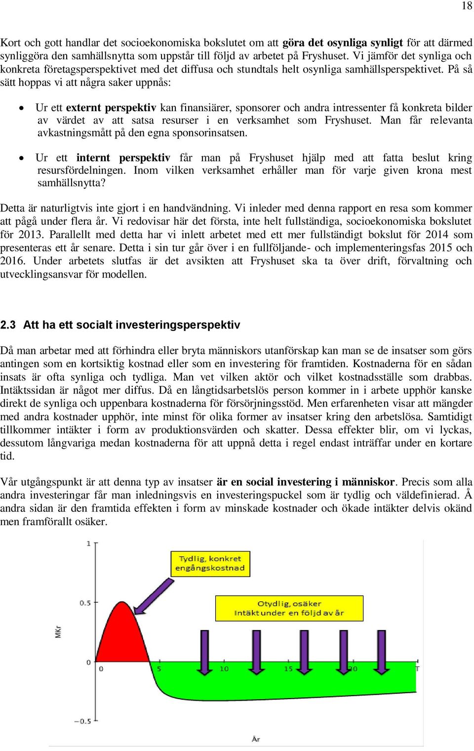 På så sätt hoppas vi att några saker uppnås: Ur ett externt perspektiv kan finansiärer, sponsorer och andra intressenter få konkreta bilder av värdet av att satsa resurser i en verksamhet som