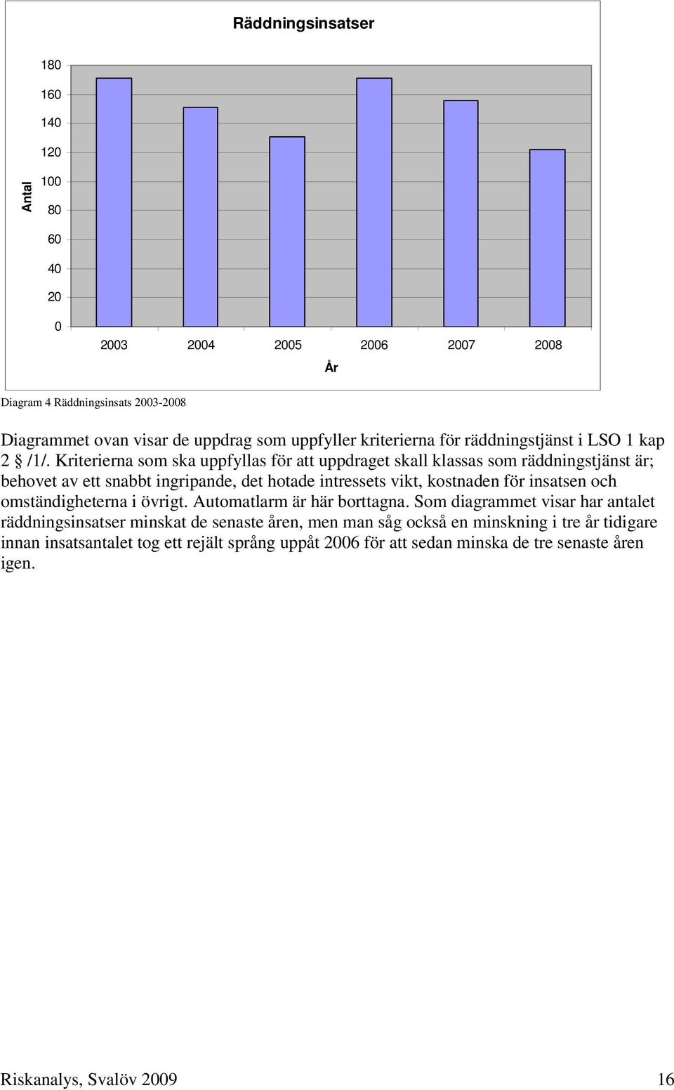 Kriterierna som ska uppfyllas för att uppdraget skall klassas som räddningstjänst är; behovet av ett snabbt ingripande, det hotade intressets vikt, kostnaden för insatsen och