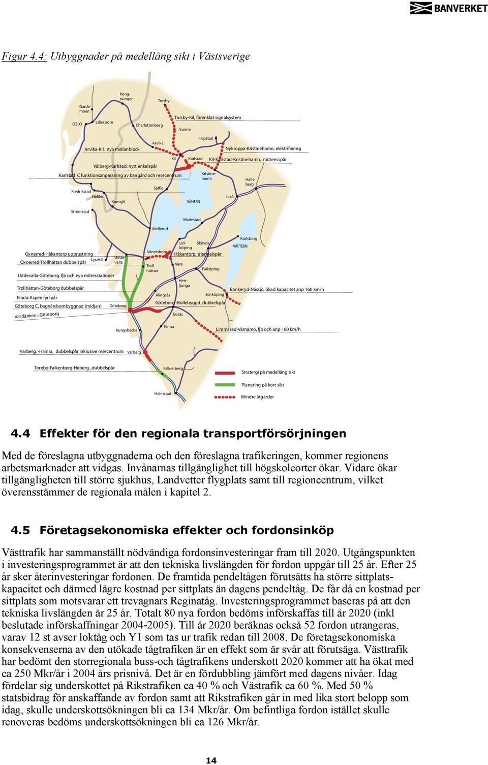 Vålberg-Karlstad, nytt enkelspår Karlstad C funktionsanpassning av bangård och resecentrum Säffle Fredrikstad Halden Kornsjö Strömstad Karlstad VÄNERN Mariestad Filipstad Nykroppa-Kristinehamn,