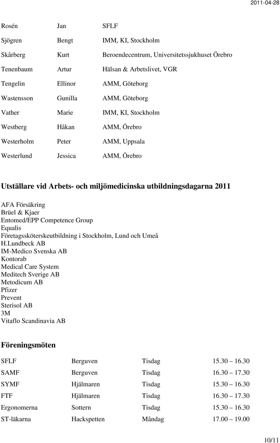 Competence Group Equalis Företagssköterskeutbildning i, Lund och Umeå H.