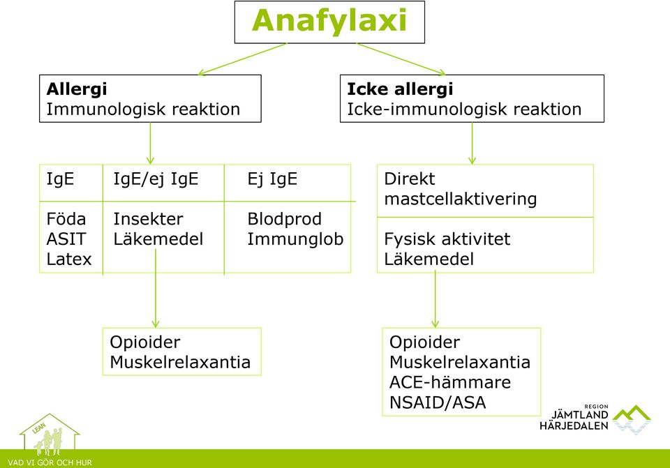 Immunglob Latex Direkt mastcellaktivering Fysisk aktivitet Läkemedel