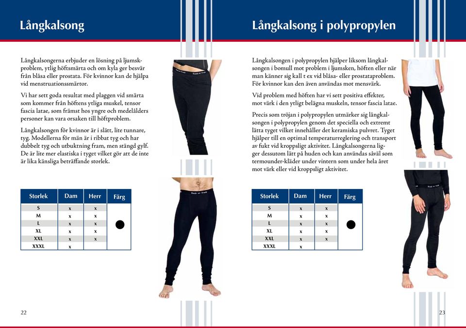 Vi har sett goda resultat med plaggen vid smärta som kommer från höftens ytliga muskel, tensor fascia latae, som främst hos yngre och medelålders personer kan vara orsaken till höftproblem.