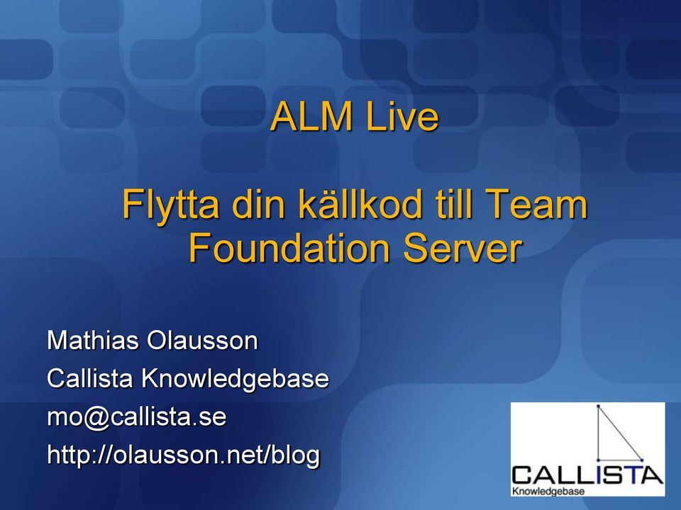 Olausson Callista Knowledgebase