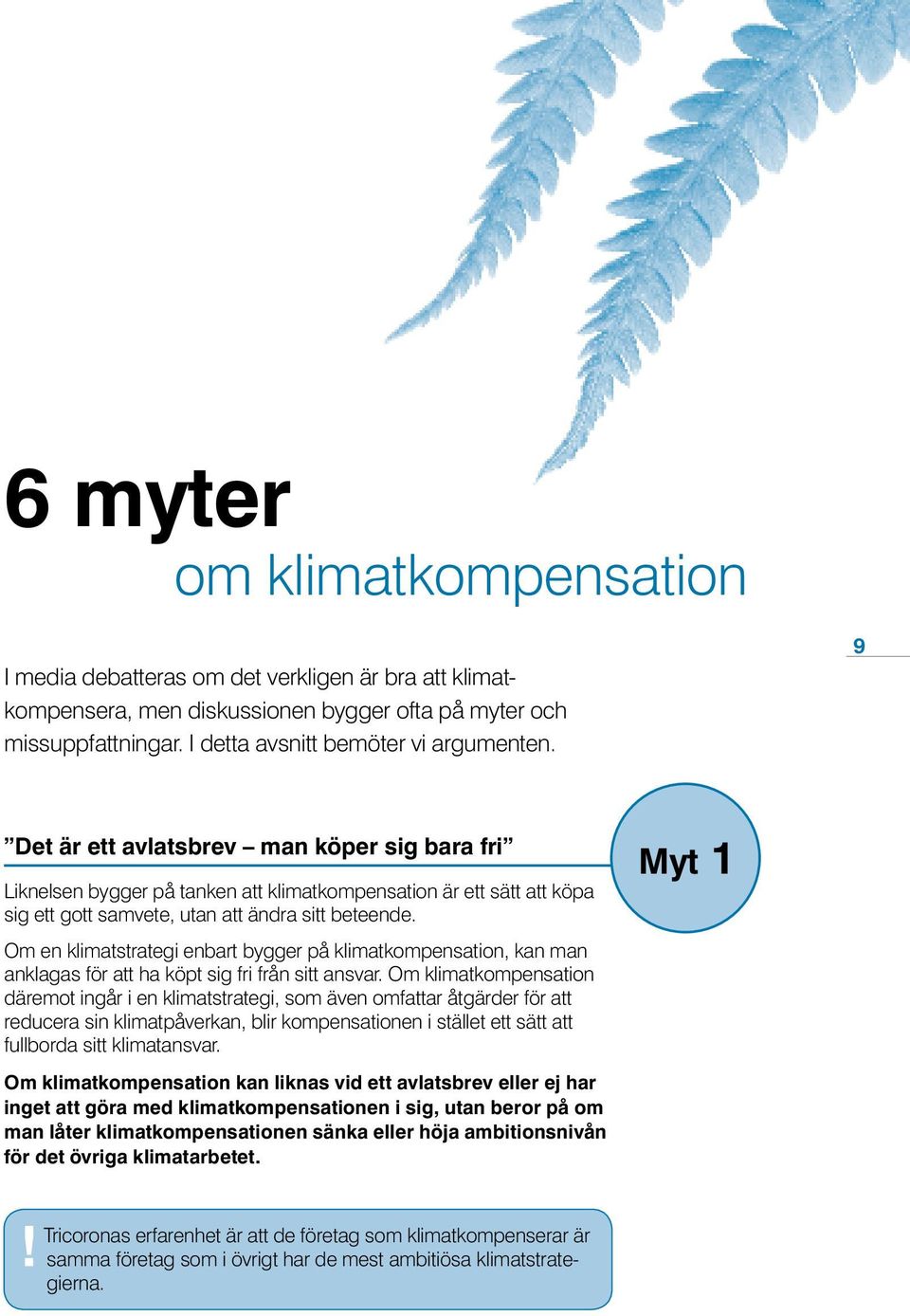 Om en klimatstrategi enbart bygger på klimatkompensation, kan man anklagas för att ha köpt sig fri från sitt ansvar.