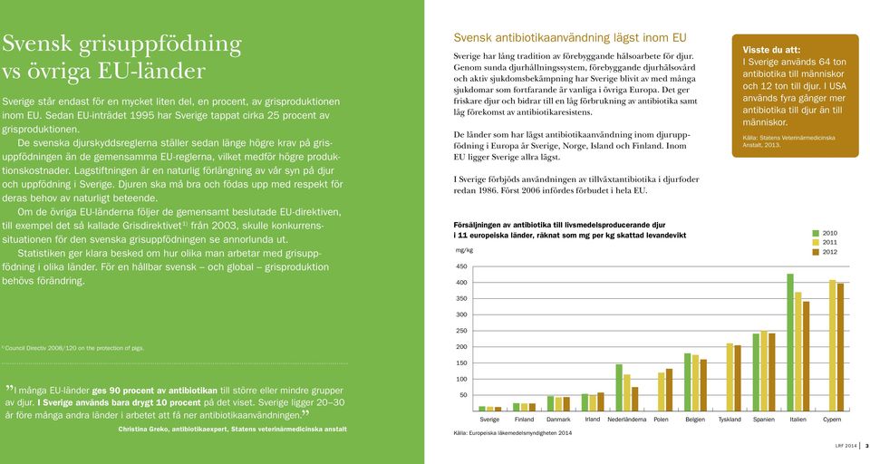 De svenska djurskyddsreglerna ställer sedan länge högre krav på grisuppfödningen än de gemensamma EU-reglerna, vilket medför högre produktionskostnader.