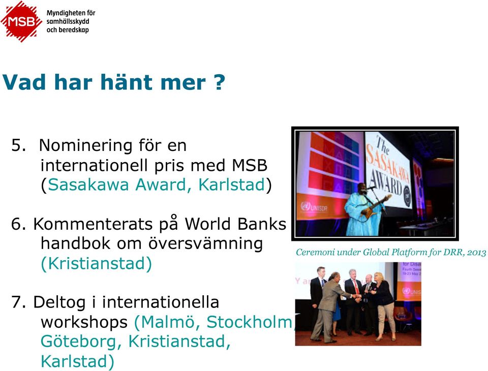 Kommenterats på World Banks handbok om översvämning (Kristianstad)