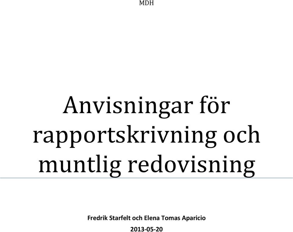 redovisning Fredrik Starfelt