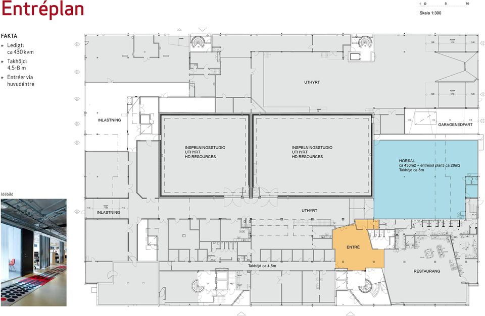 RESOURCES INSPELNINGSSUDIO UHYR HD RESOURCES HÖRSAL ca 430m2 +