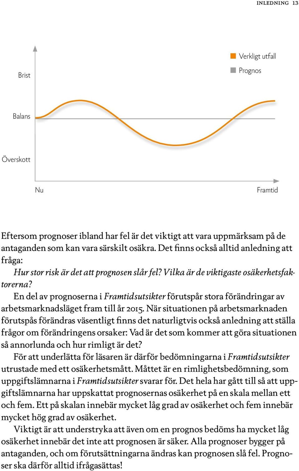 En del av prognoserna i Framtidsutsikter förutspår stora förändringar av arbetsmarknadsläget fram till år 2015.