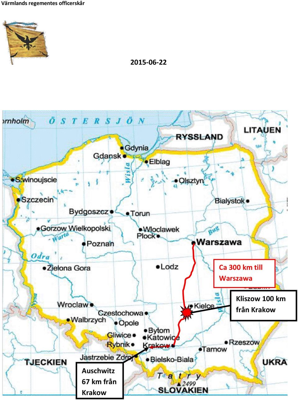 Krakow Auschwitz 67 km