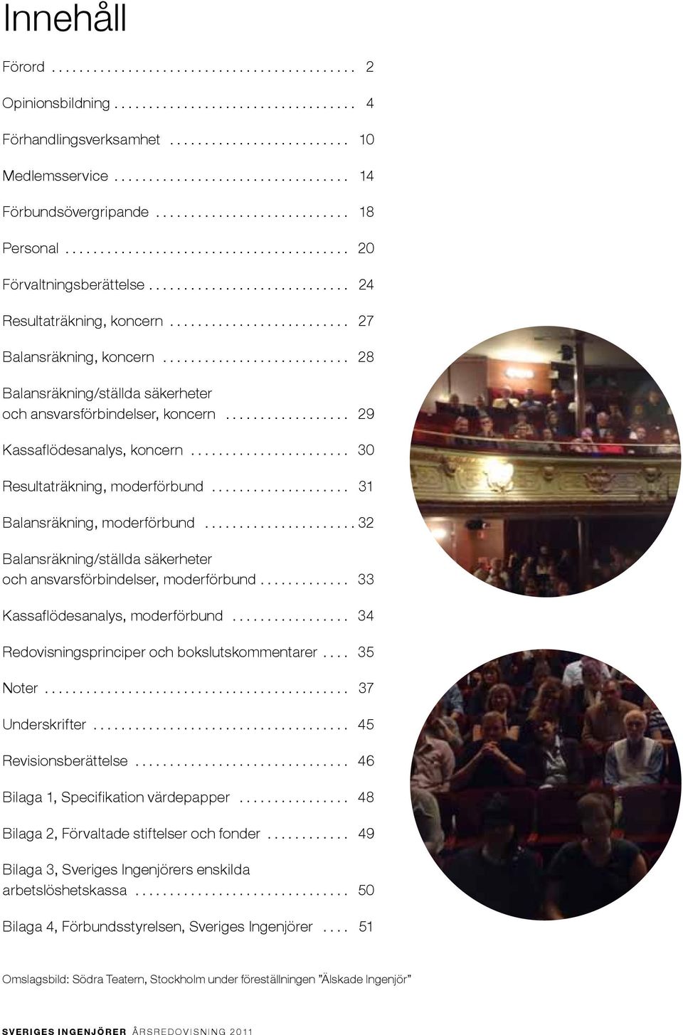 .. 31 Balansräkning, moderförbund...32 Balansräkning/ställda säkerheter och ansvarsförbindelser, moderförbund... 33 Kassaflödesanalys, moderförbund... 34 Redovisningsprinciper och bokslutskommentarer.