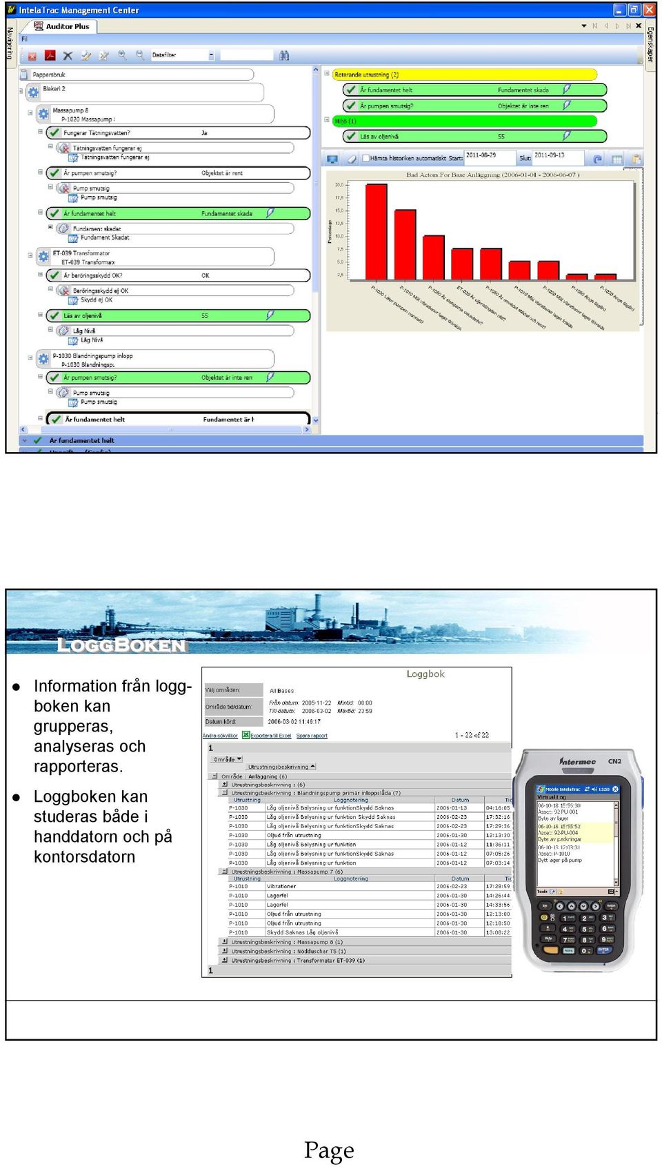 Här kan även resultat godkännas LoggBoken LoggBoken Information från