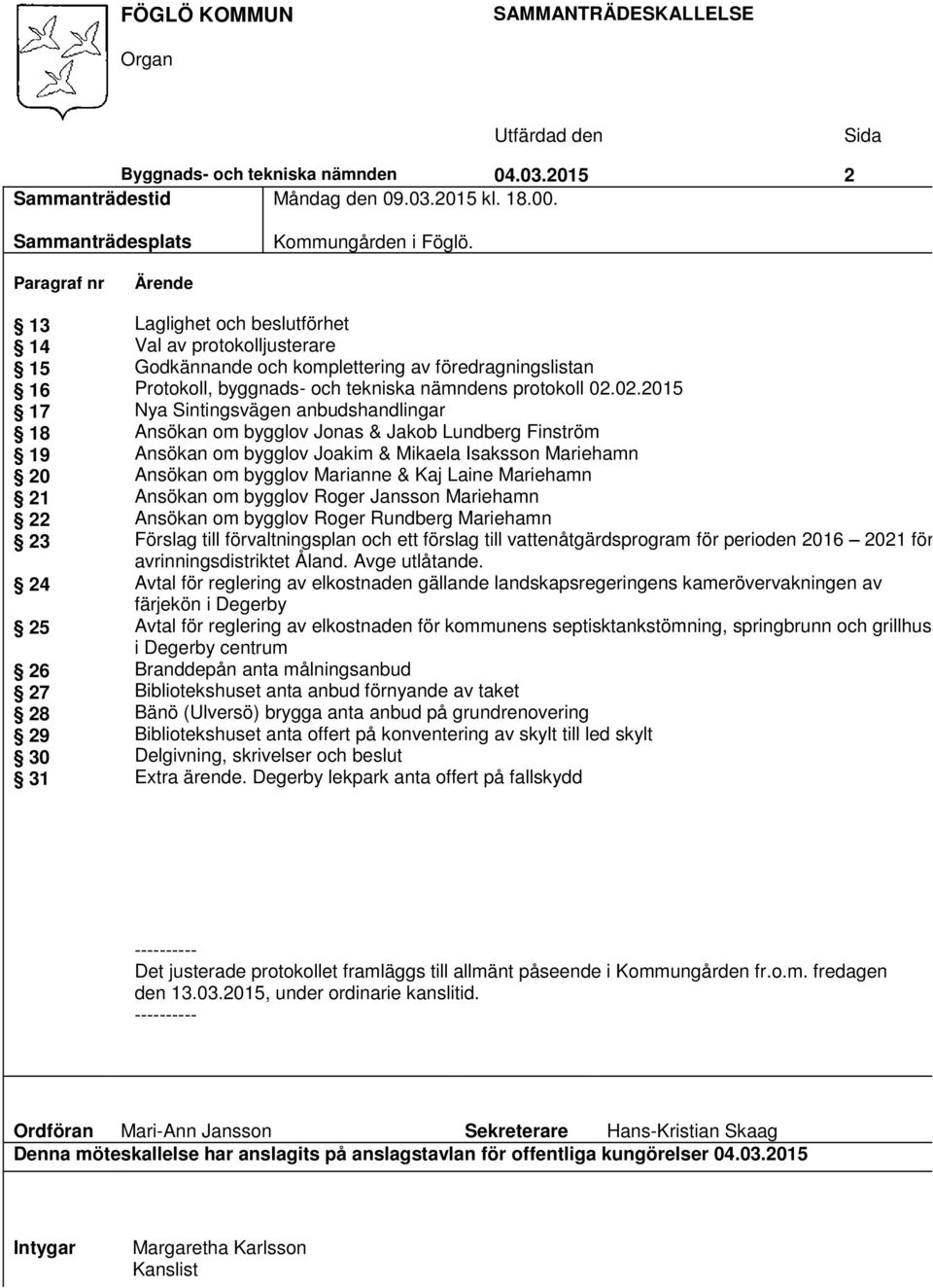 byggnads- och tekniska nämndens protokoll 02.