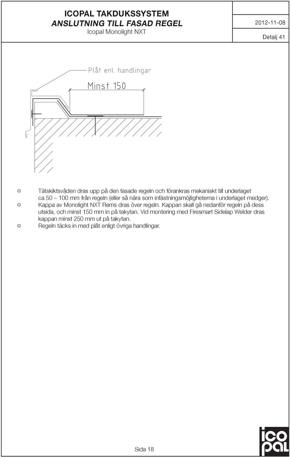 Kappa av Monolight NXT Rems dras över regeln.