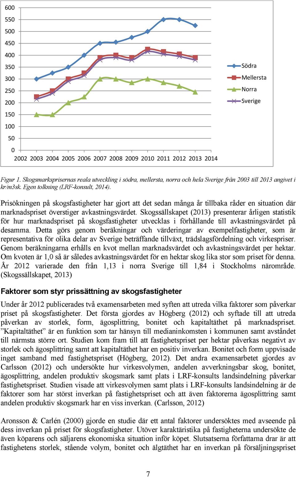 Prisökningen på skogsfastigheter har gjort att det sedan många år tillbaka råder en situation där marknadspriset överstiger avkastningsvärdet.