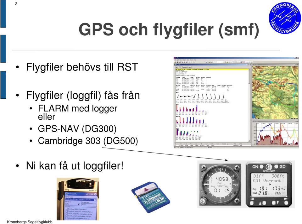 från FLARM med logger eller GPS-NAV