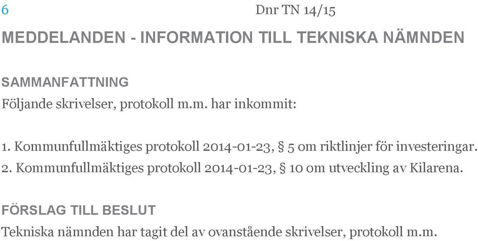 Kommunfullmäktiges protokoll 20