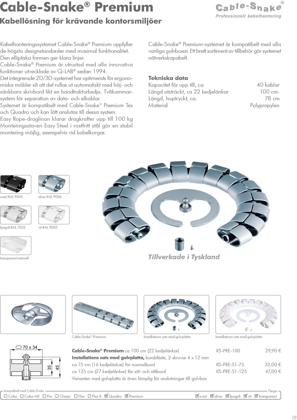 Det integrerade 2D/3D-systemet har optimerats för ergonomiska möbler så att det rullas ut automatiskt med höj- och sänkbara skrivbord likt en bandtraktorkedja.