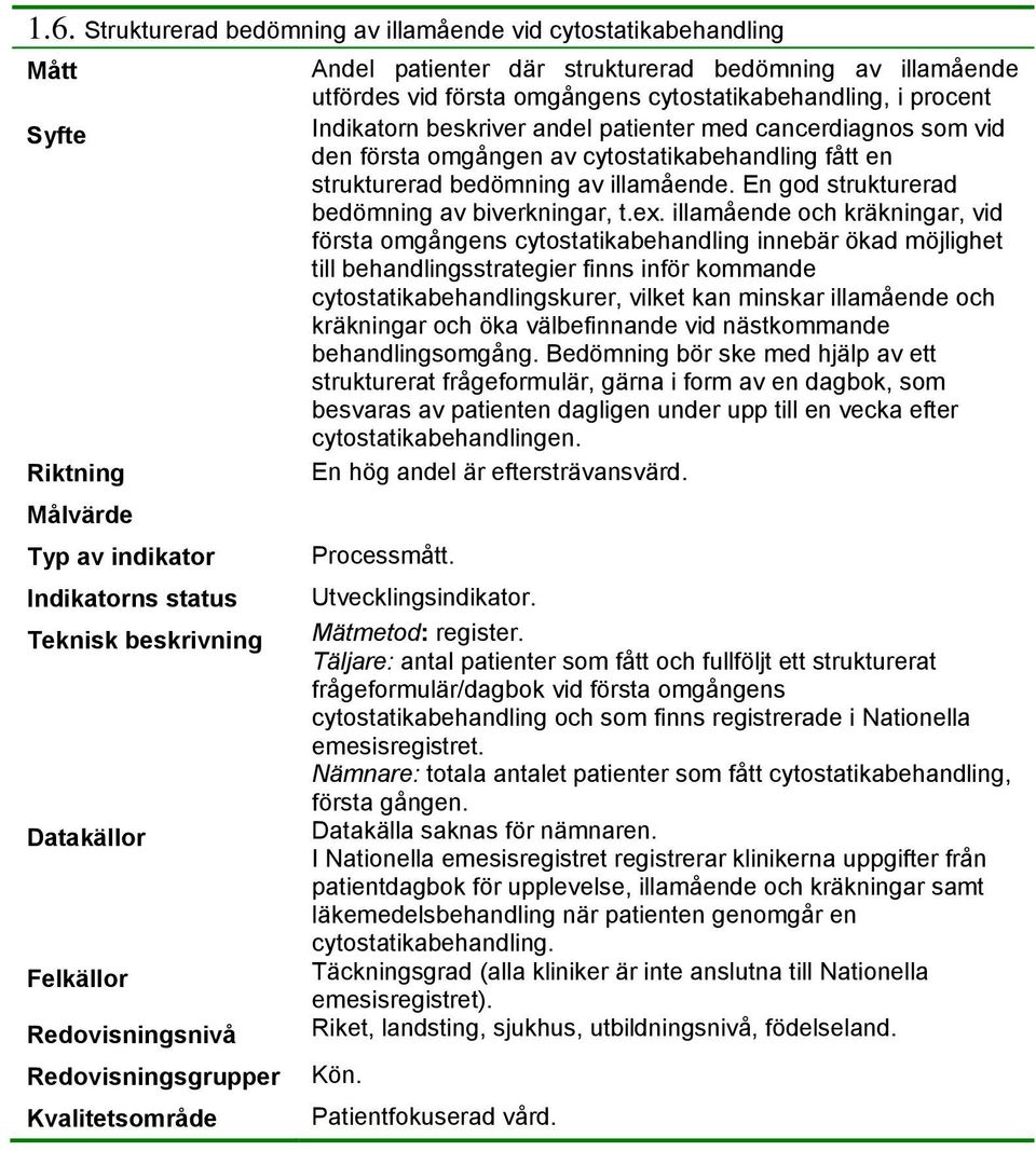 illamående och kräkningar, vid första omgångens cytostatikabehandling innebär ökad möjlighet till behandlingsstrategier finns inför kommande cytostatikabehandlingskurer, vilket kan minskar illamående