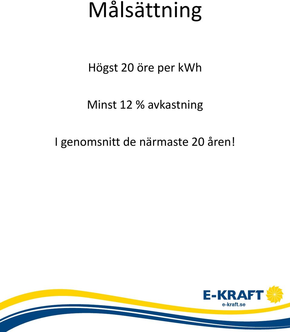 % avkastning I