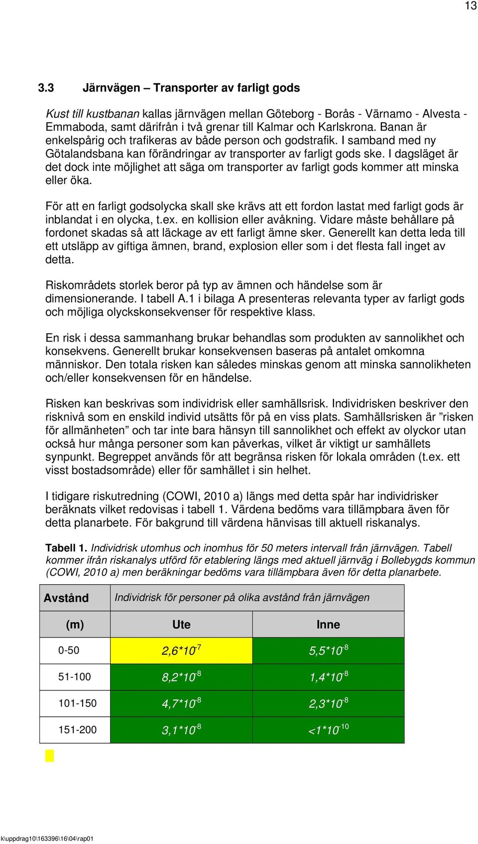 I dagsläget är det dock inte möjlighet att säga om transporter av farligt gods kommer att minska eller öka.