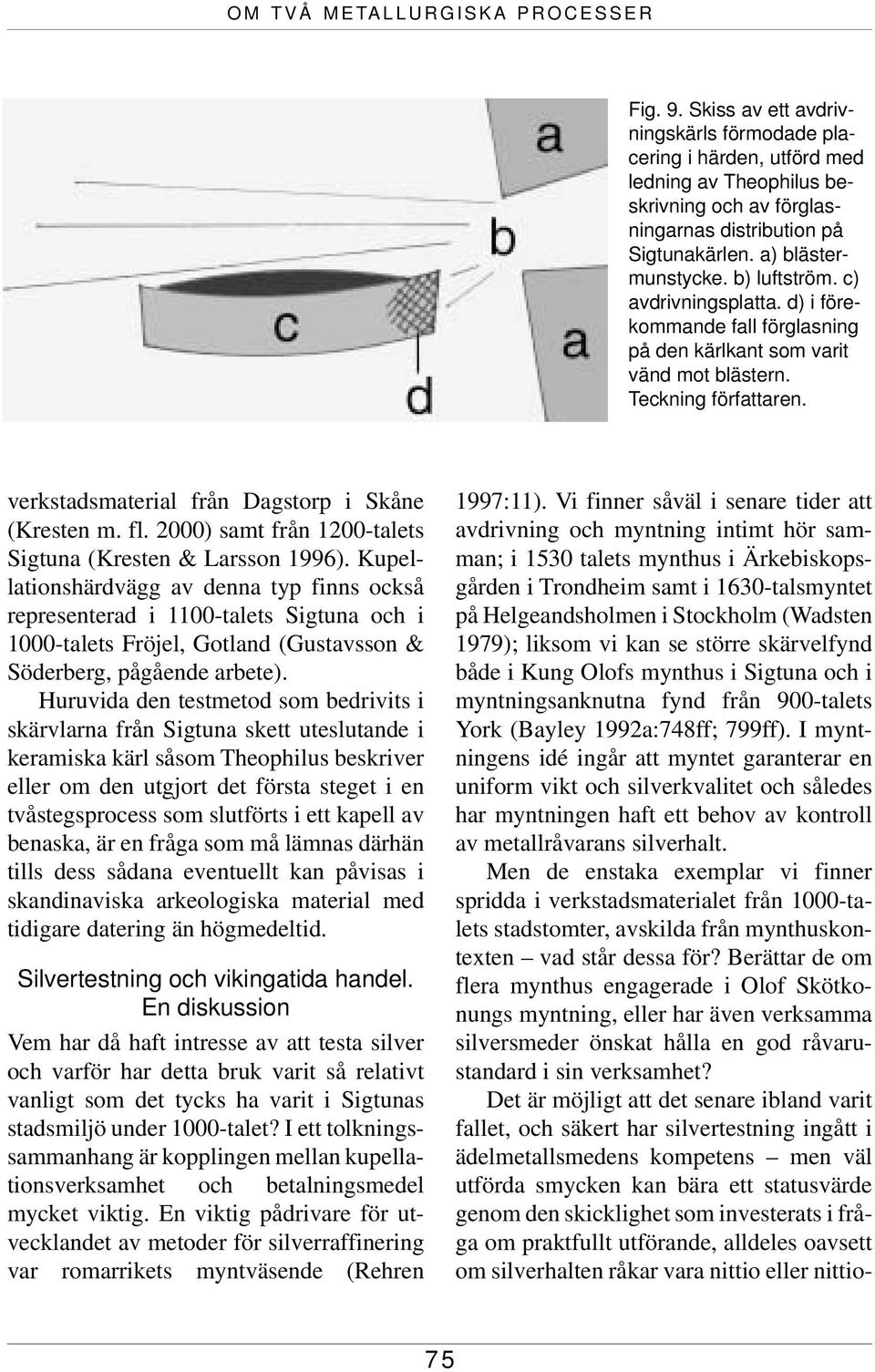 verkstadsmaterial från Dagstorp i Skåne (Kresten m. fl. 2000) samt från 1200-talets Sigtuna (Kresten & Larsson 1996).