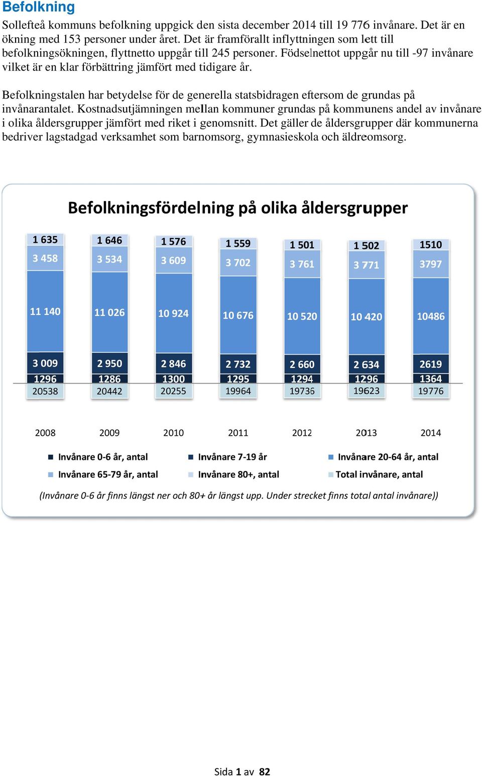 Befolkningstalen har betydelsee för de generella statsbidragen eftersom de grundas på invånarantalet.