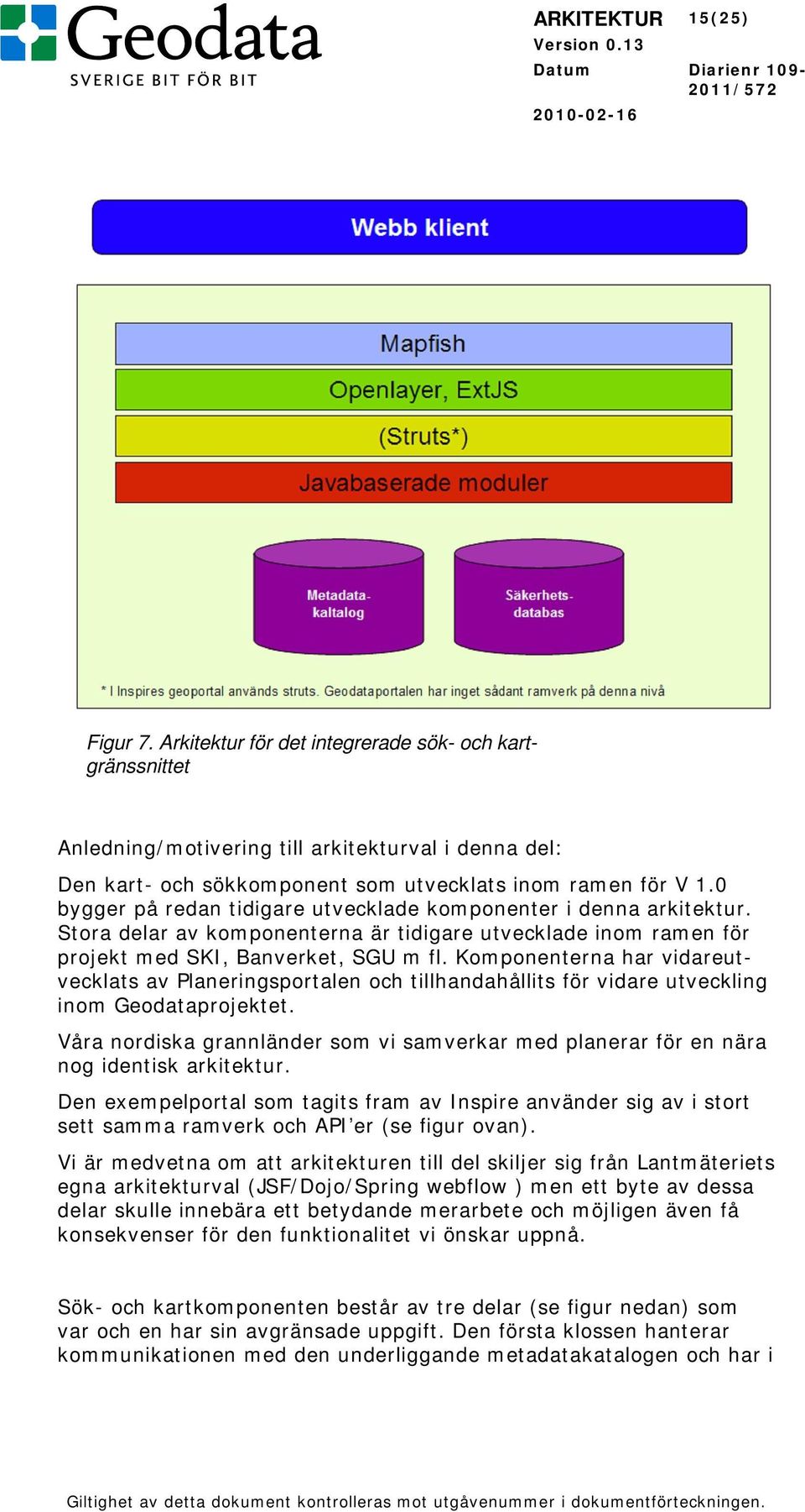 Komponenterna har vidareutvecklats av Planeringsportalen och tillhandahållits för vidare utveckling inom Geodataprojektet.