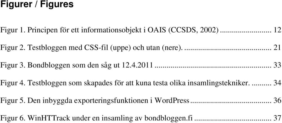 .. 33 Figur 4. Testbloggen som skapades för att kuna testa olika insamlingstekniker.... 34 Figur 5.