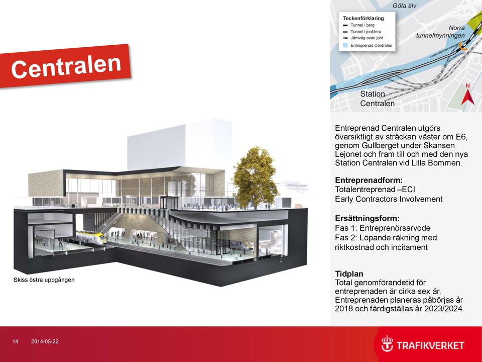 Entreprenadform: Totalentreprenad ECI Early Contractors Involvement Ersättningsform: Fas 1: Entreprenörsarvode Fas 2: Löpande