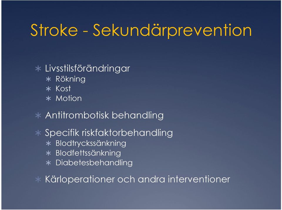 riskfaktorbehandling Blodtryckssänkning