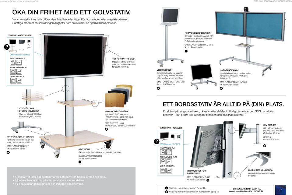 ? FINNS I 3 VIKTKLASSER För videokonferensen Samtidig videokonferens och PPTpresentation, på stora skärmar? Rulla in och rulla igång!