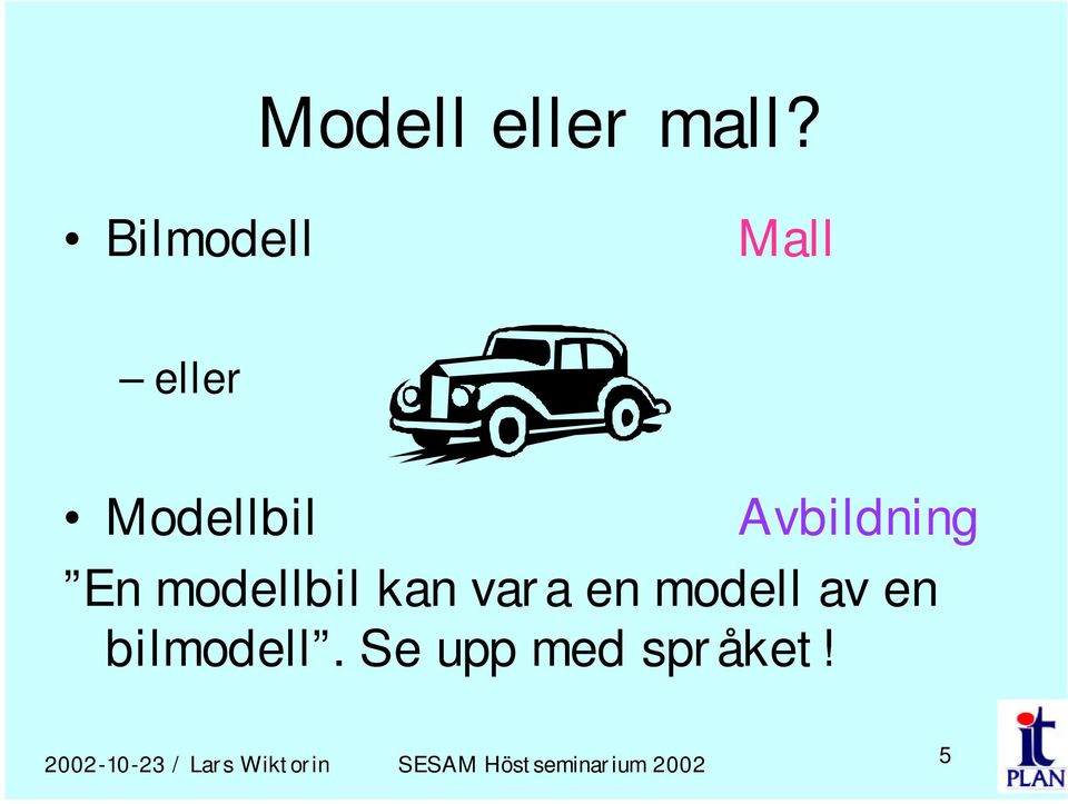 Avbildning En modellbil kan vara