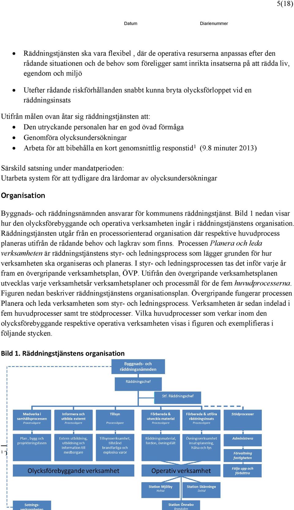 Genomföra olycksundersökningar Arbeta för att bibehålla en kort genomsnittlig responstid 1 (9.