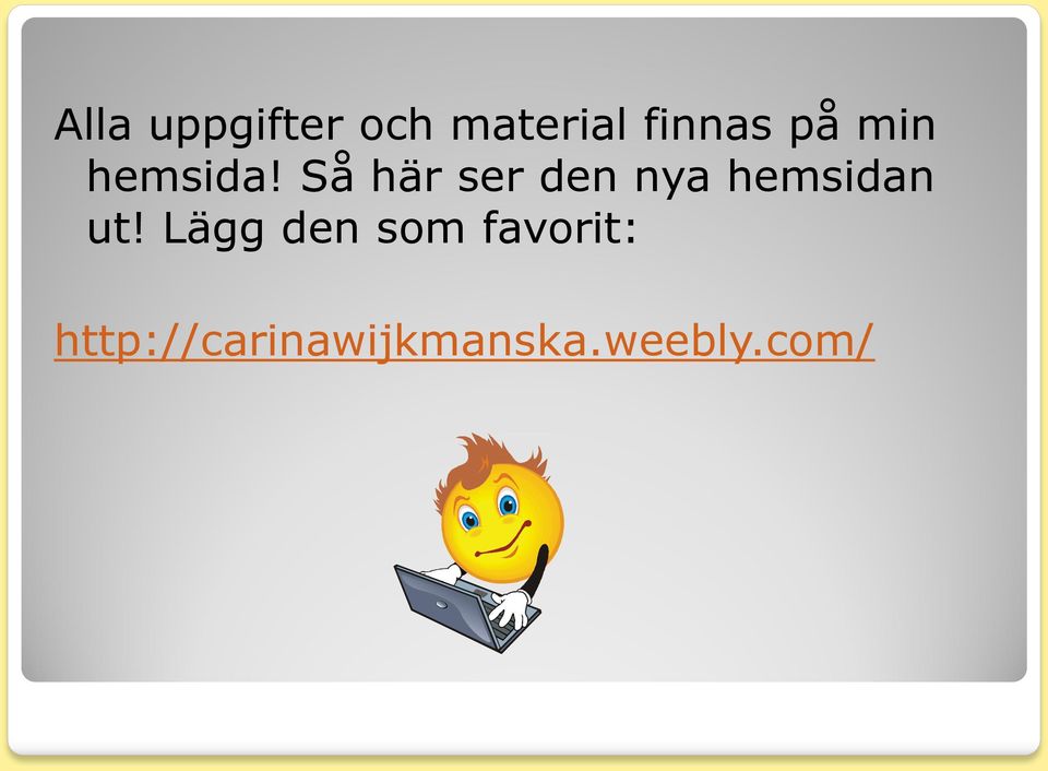 Så här ser den nya hemsidan ut!