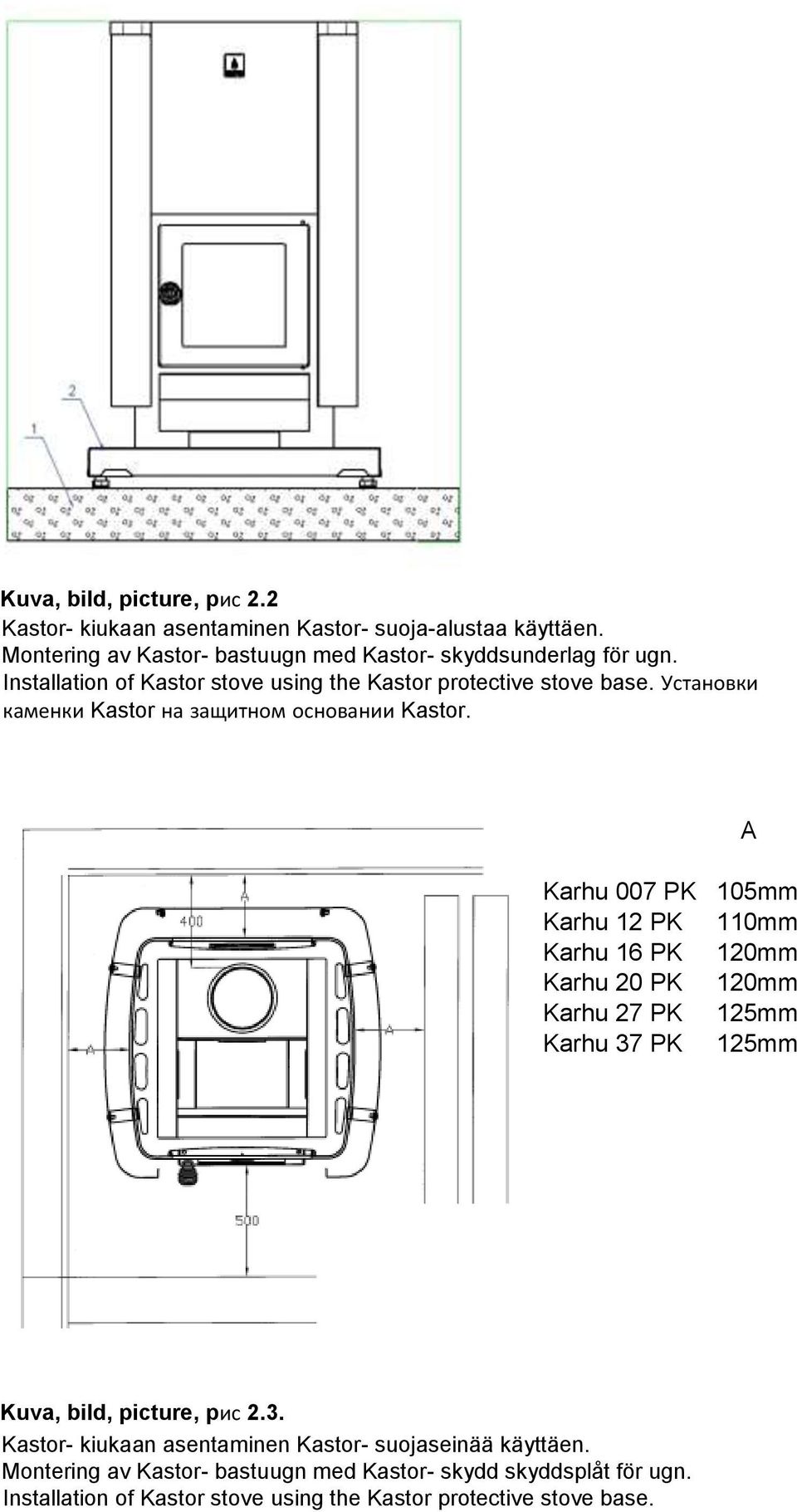 A Karhu 007 PK 105mm Karhu 12 PK 110mm Karhu 16 PK 120mm Karhu 20 PK 120mm Karhu 27 PK 125mm Karhu 37