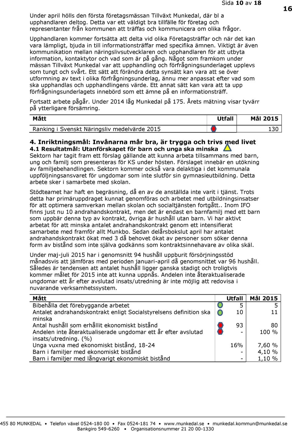 Upphandlaren kommer fortsätta att delta vid olika Företagsträffar och när det kan vara lämpligt, bjuda in till informationsträffar med specifika ämnen.