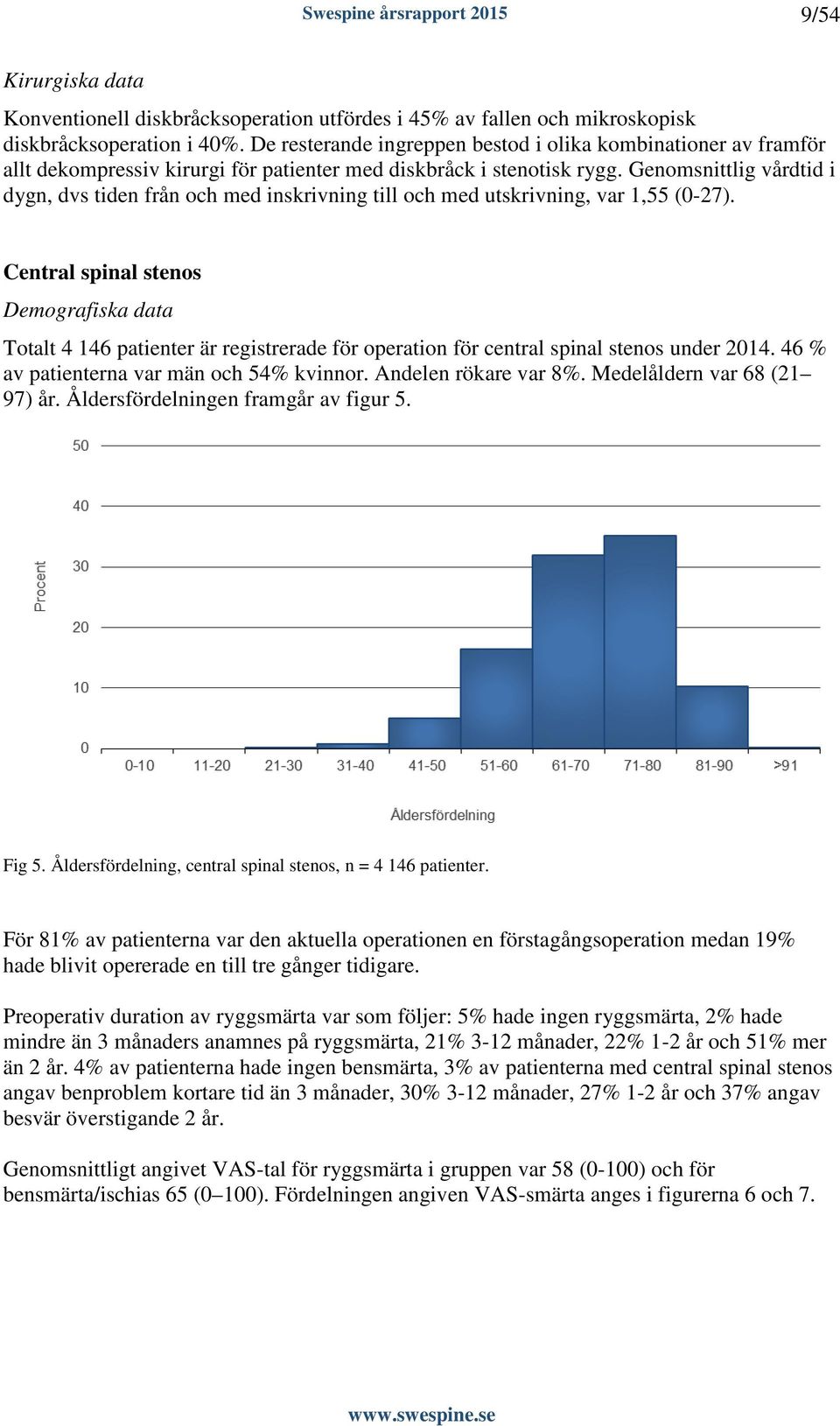 Genomsnittlig vårdtid i dygn, dvs tiden från och med inskrivning till och med utskrivning, var 1,55 (0-27).