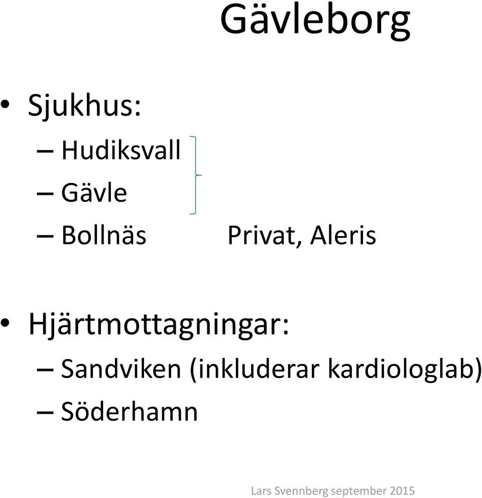 Hjärtmottagningar: Sandviken