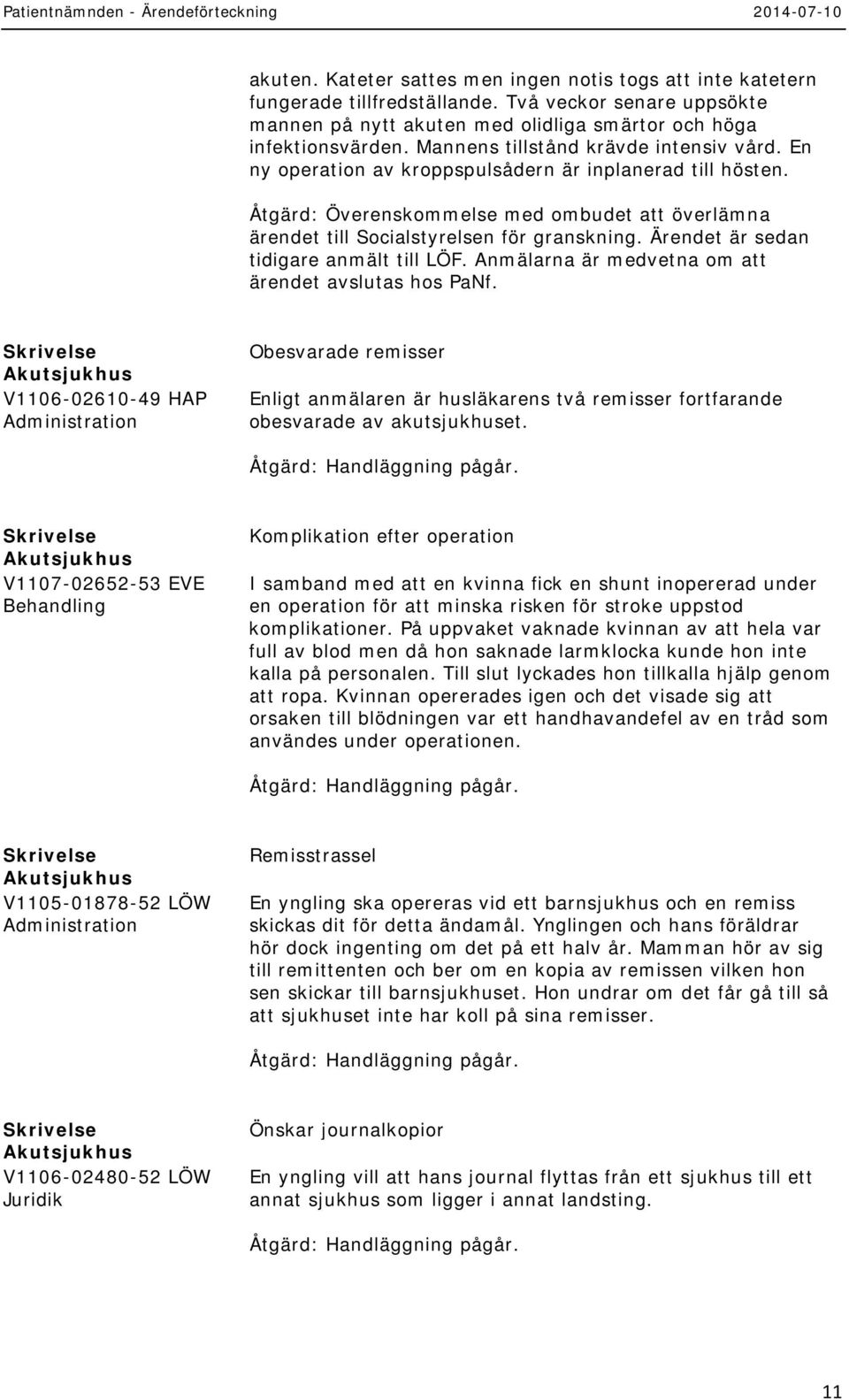 Ärendet är sedan tidigare anmält till LÖF. Anmälarna är medvetna om att ärendet avslutas hos PaNf.